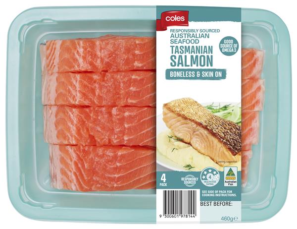 Tasmanian Salmon Portions Skin On