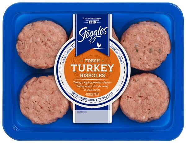 Steggles Turkey Rissoles With Parsley & Onion