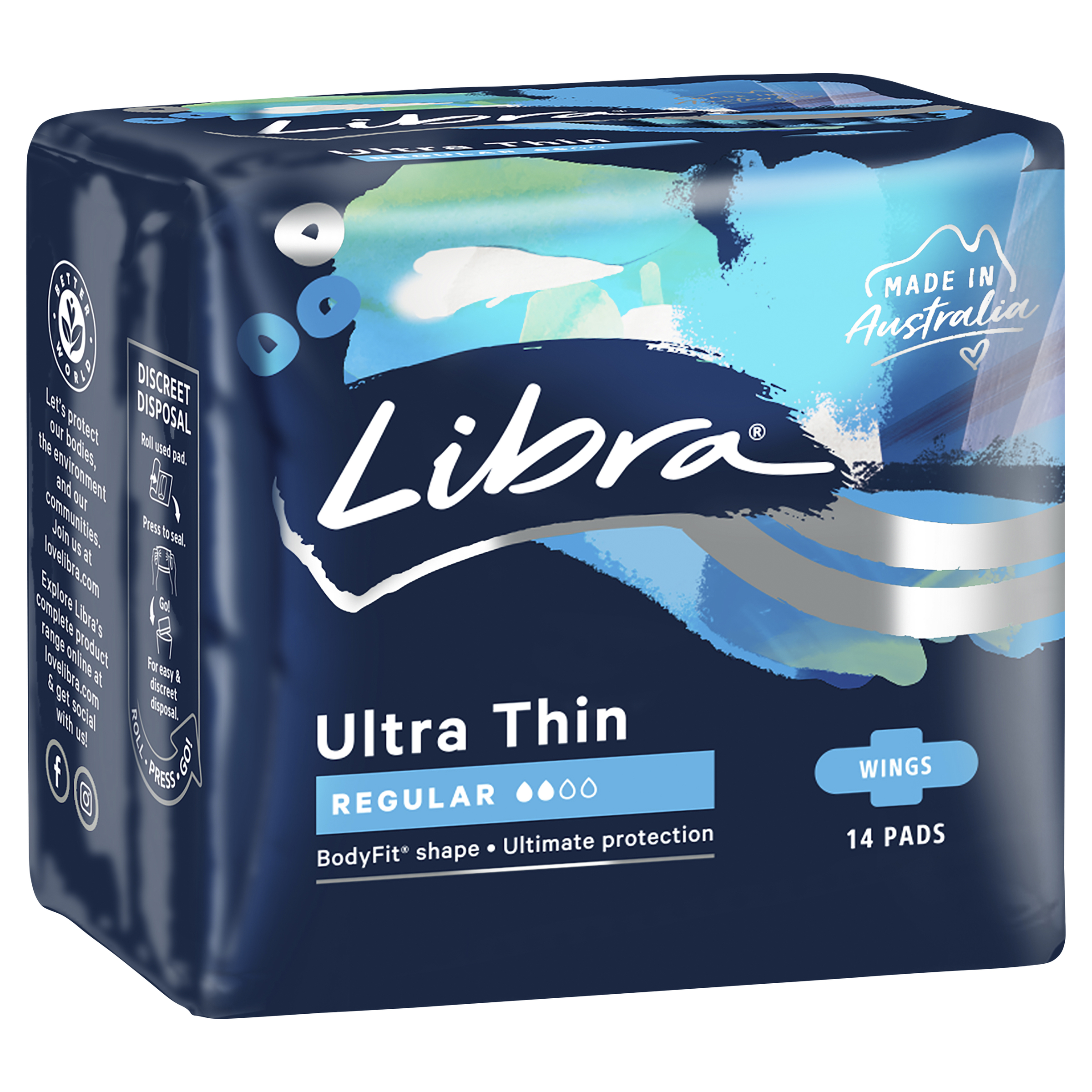 Libra Ultra Thin Pads Regular Wings 14EA