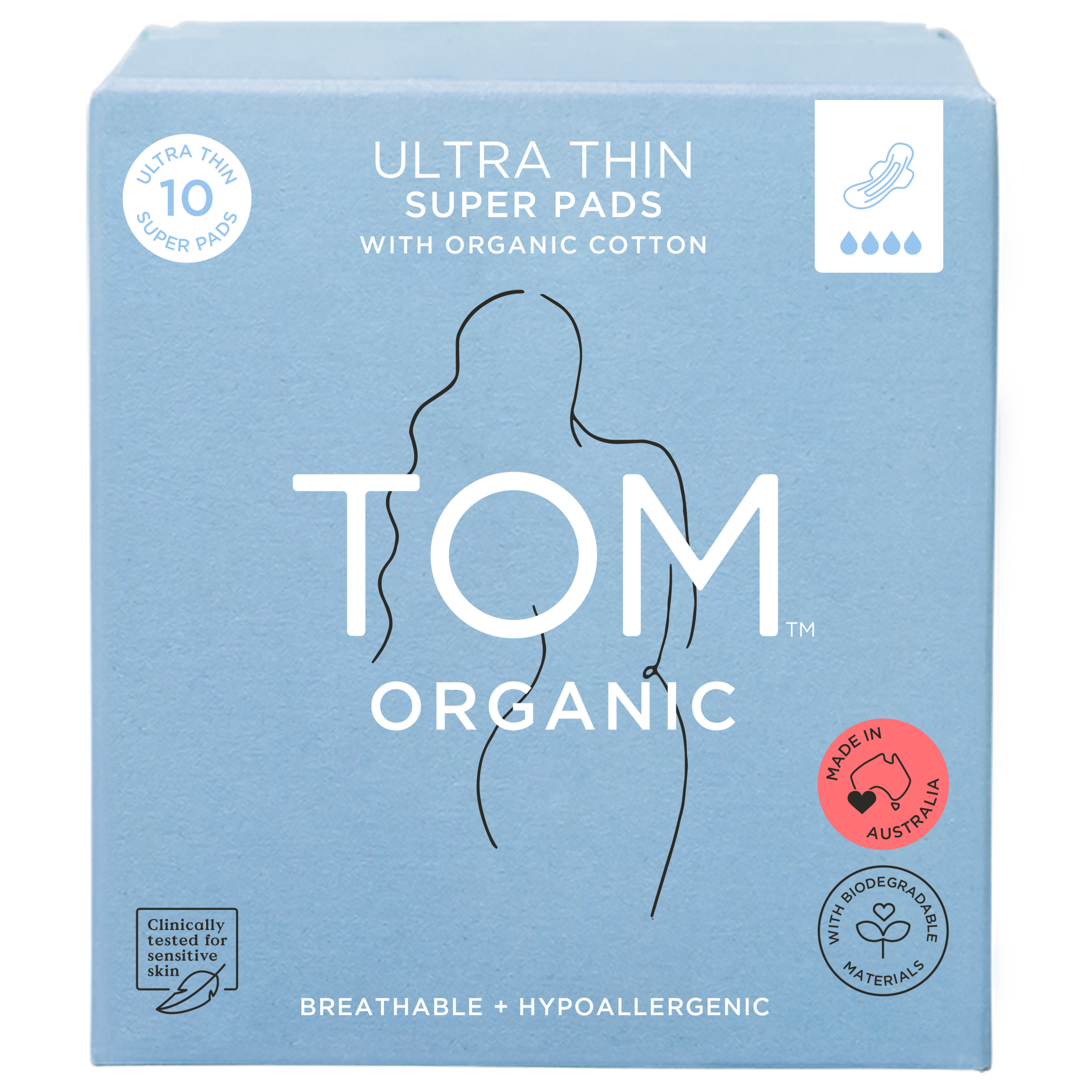 TOM Organic Ultra Thin Super Pads