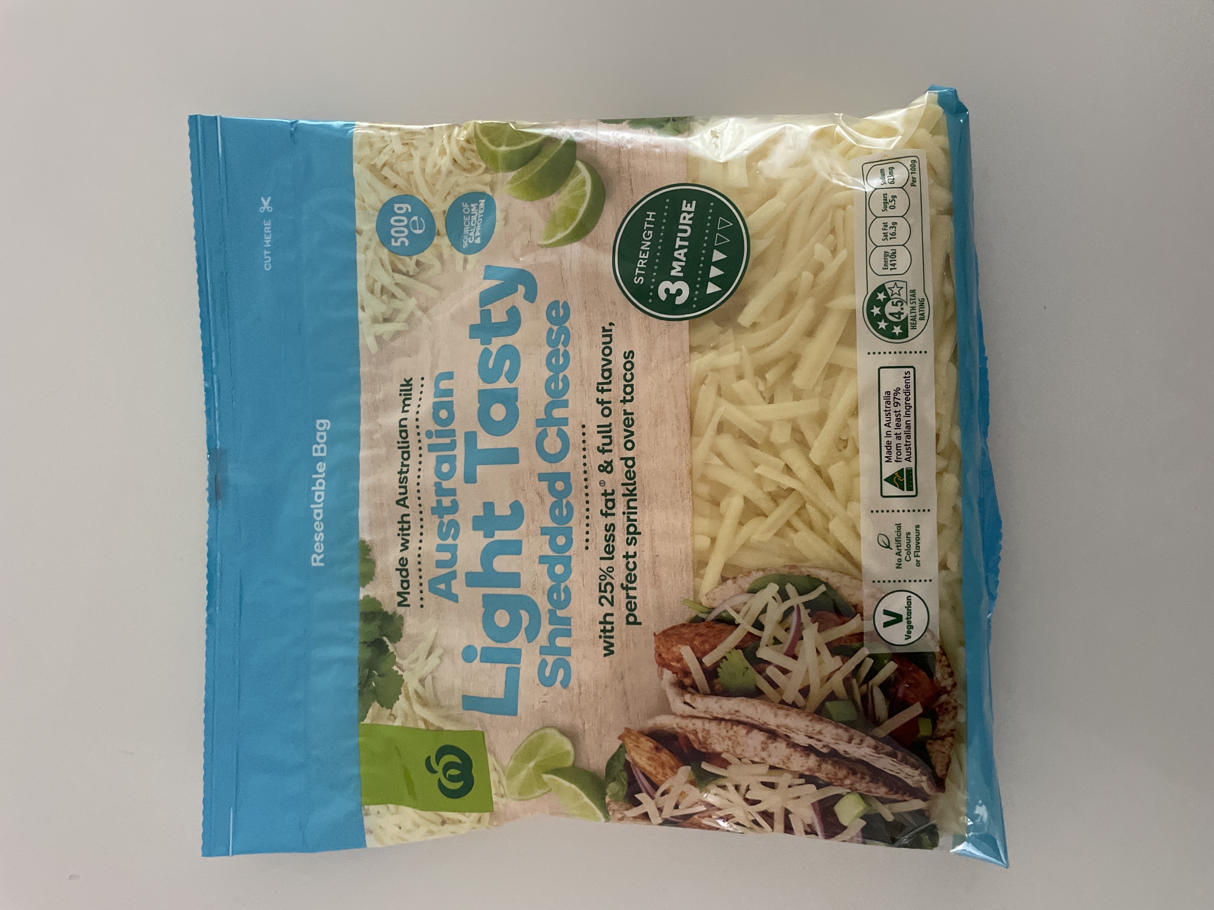 Light Tasty Shredded Cheese