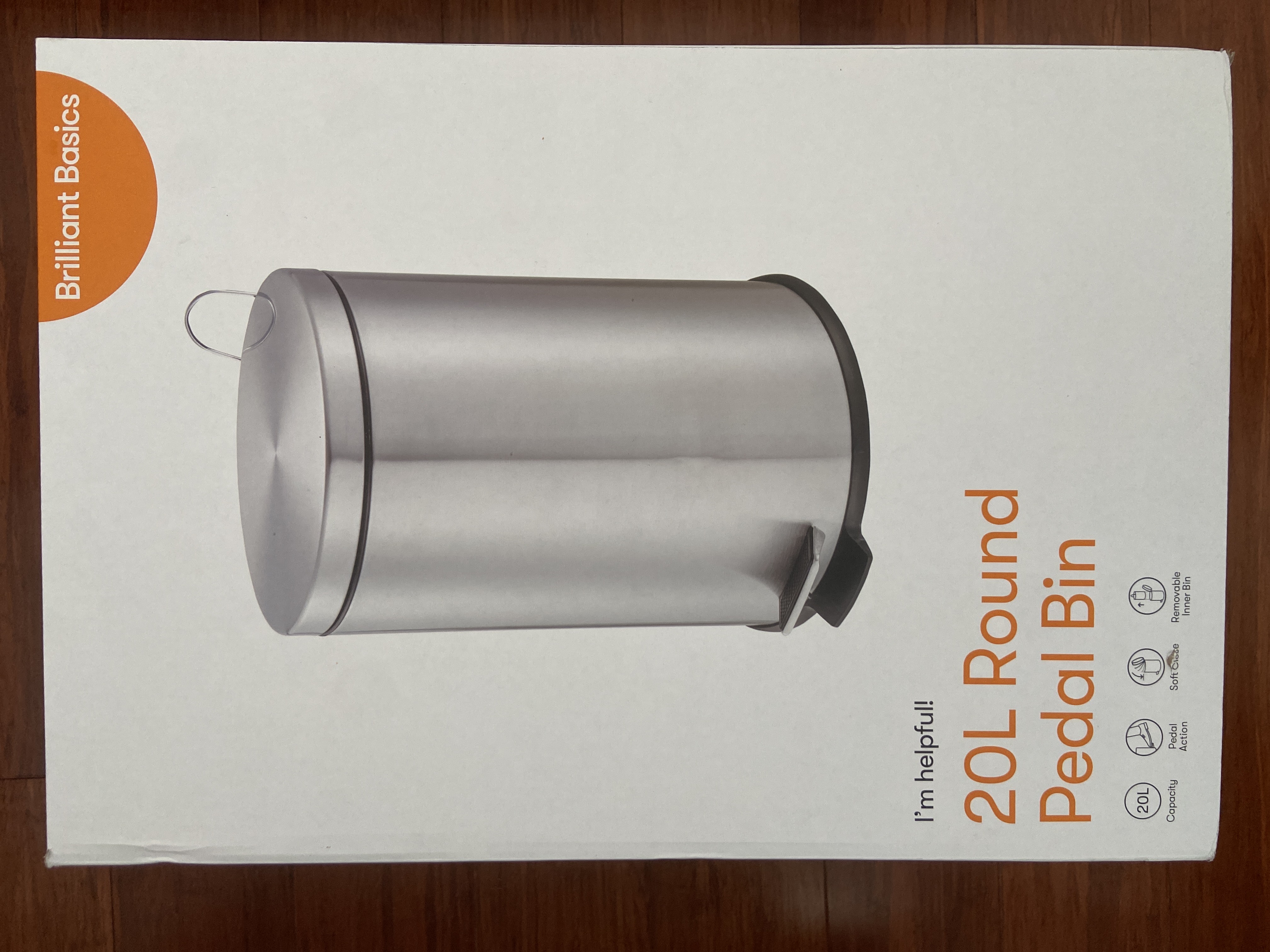 20L Round Pedal Bin