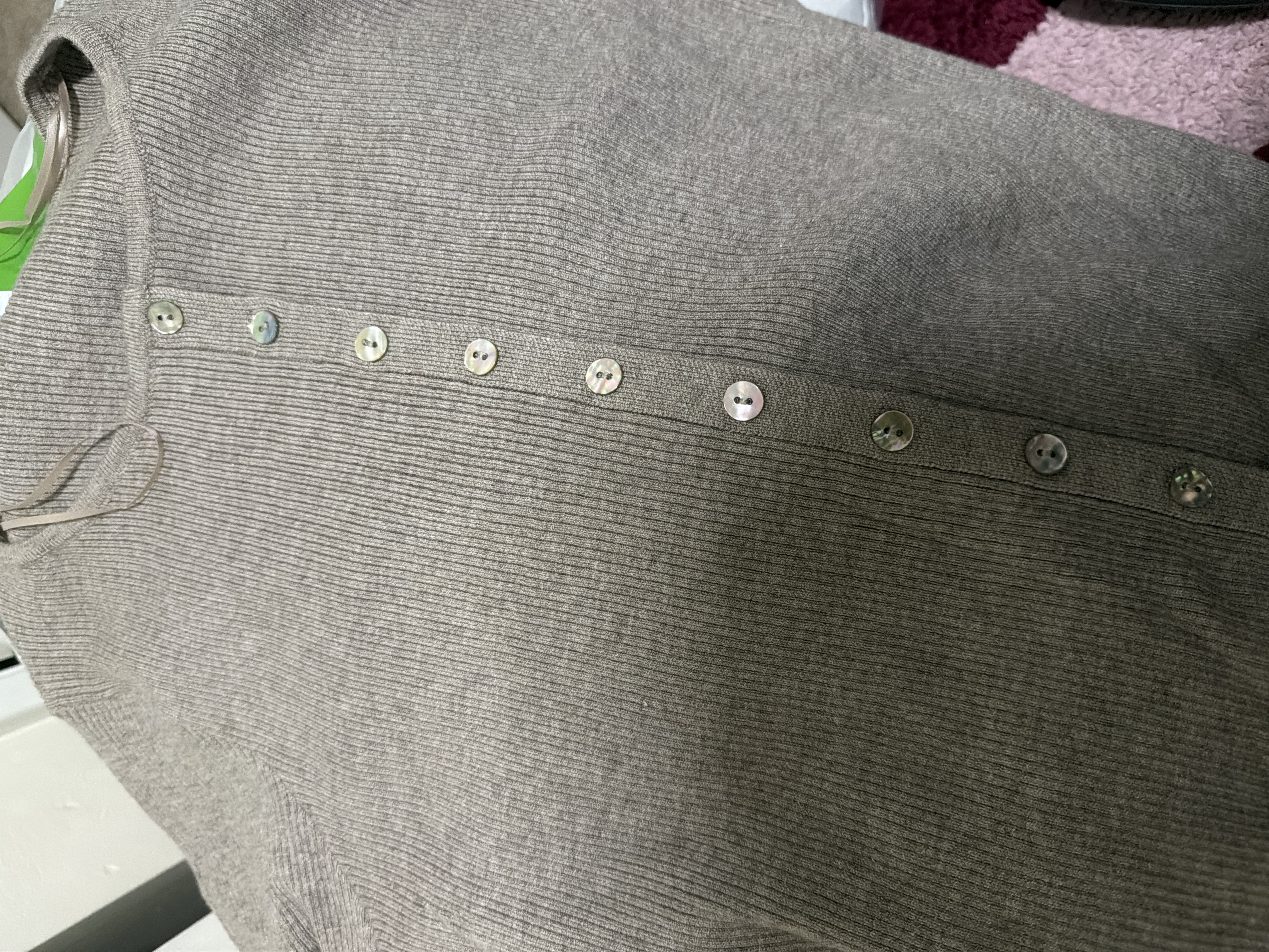 Long Sleeve Button Midi Top