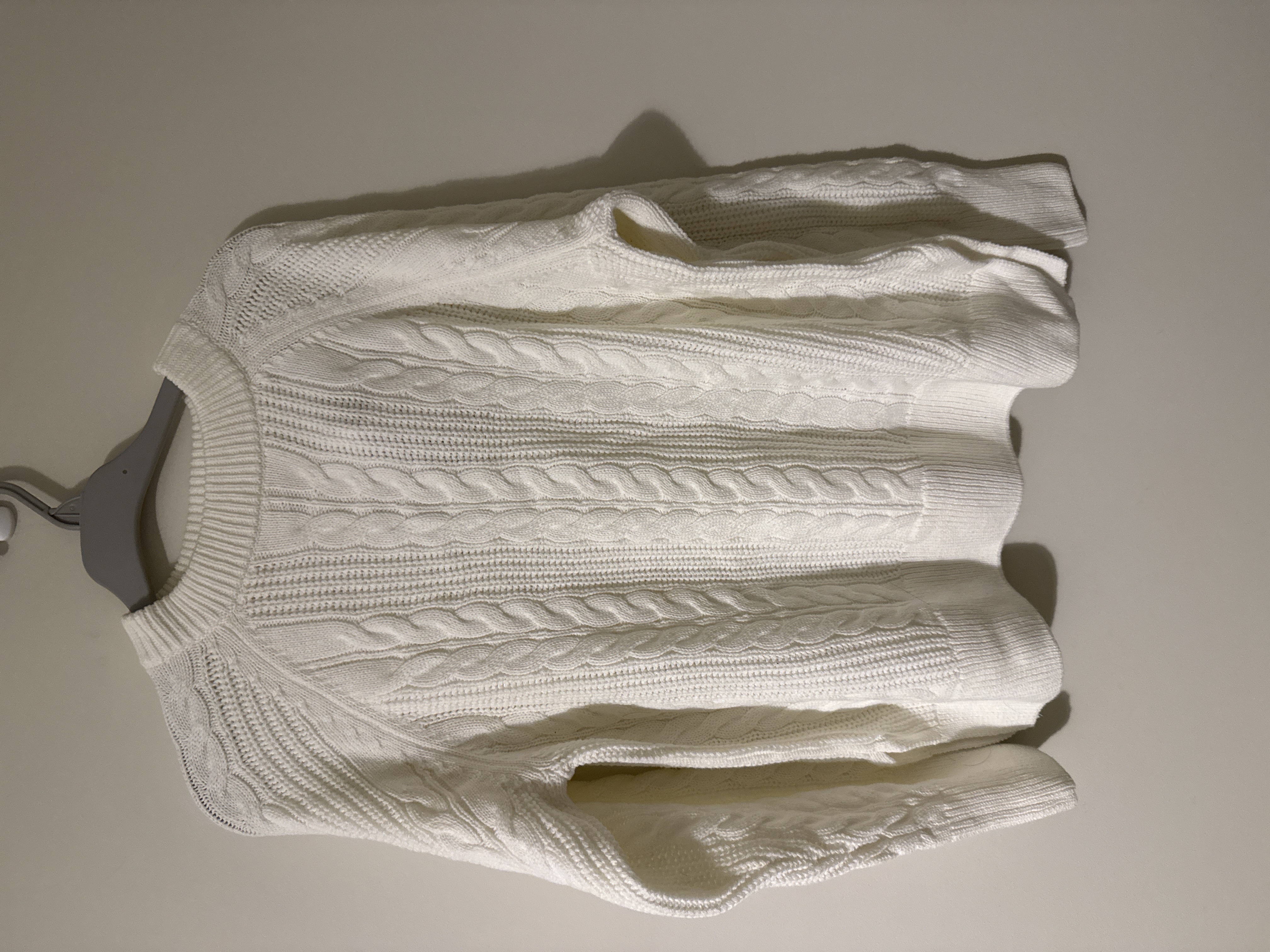 Australian Cotton Blend Cable Knit Jumper - Cream