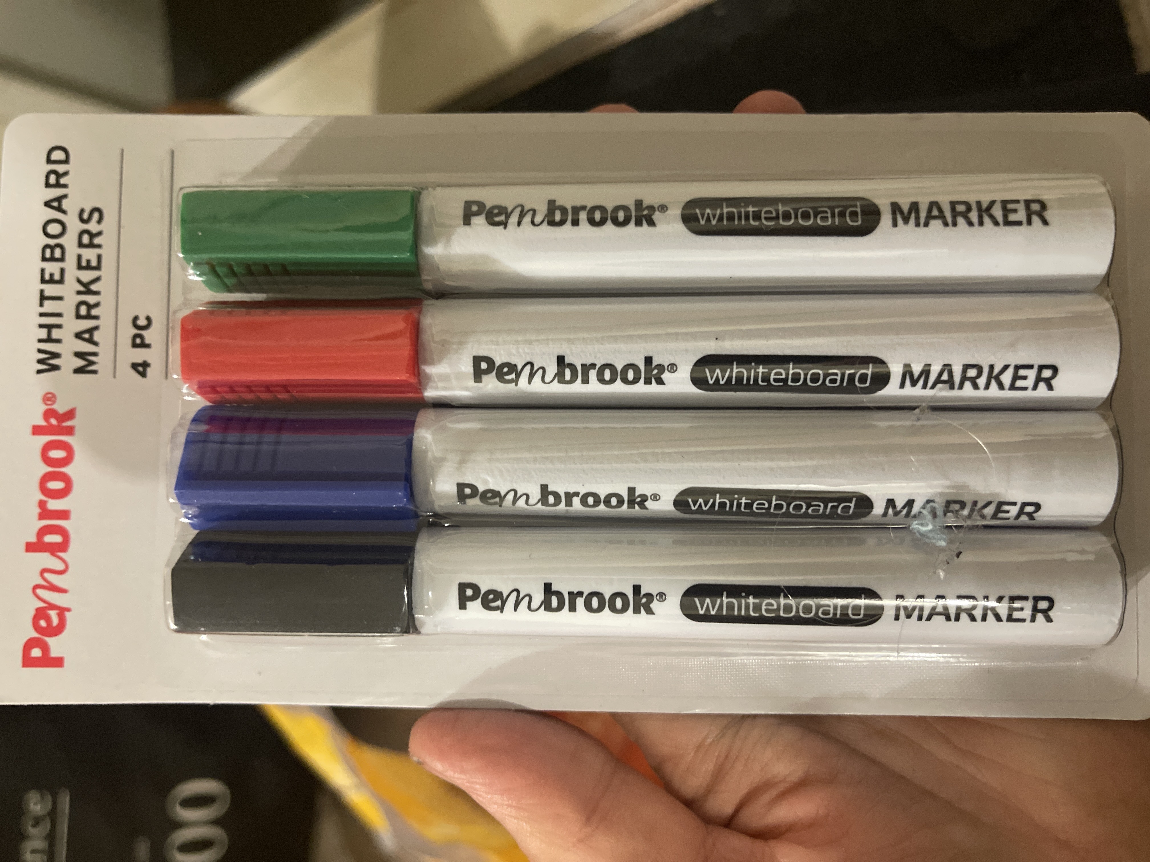 Pembrook Whiteboard Markers 4 Pack