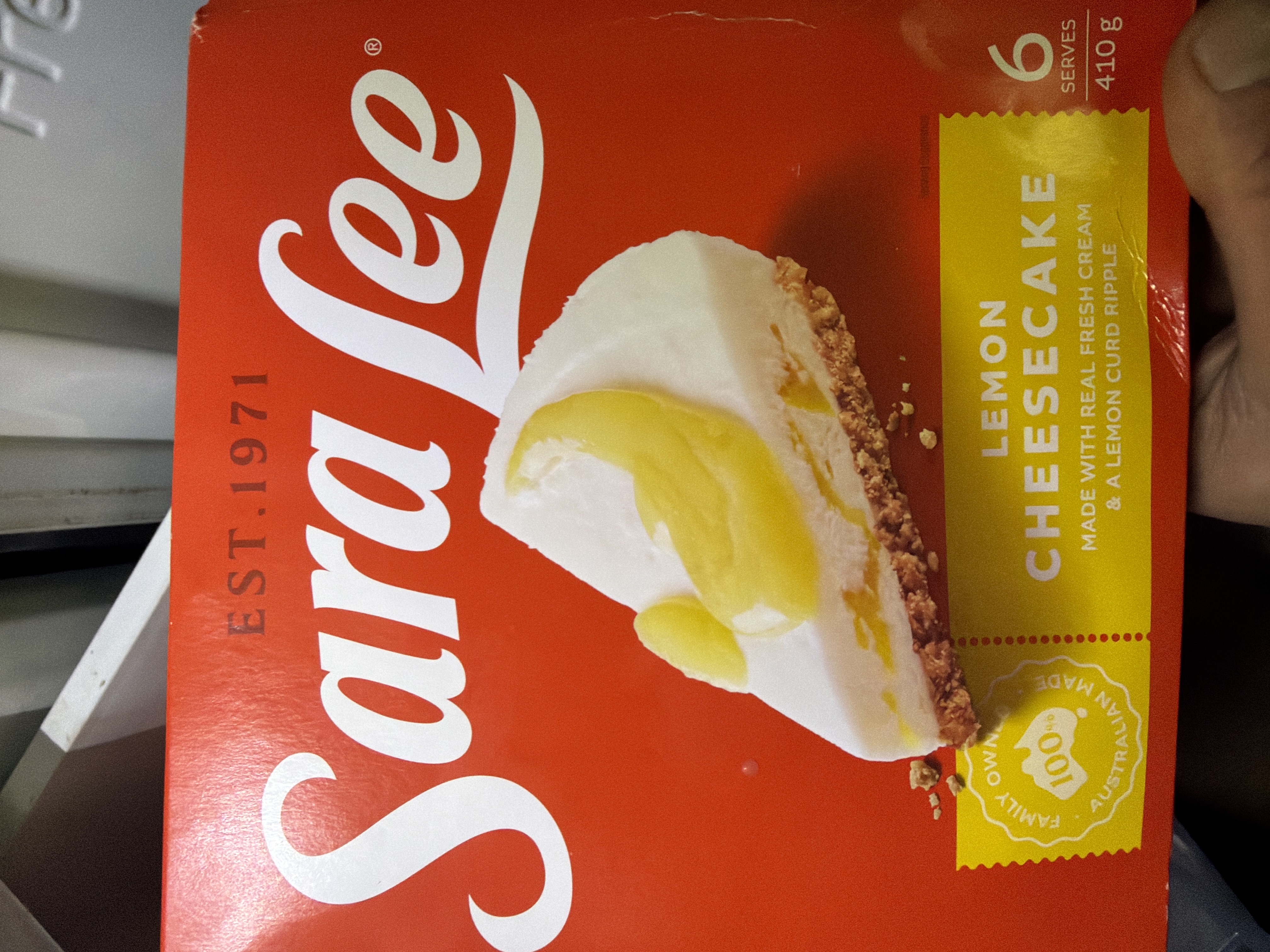 Sara Lee Lemon Cheesecake
