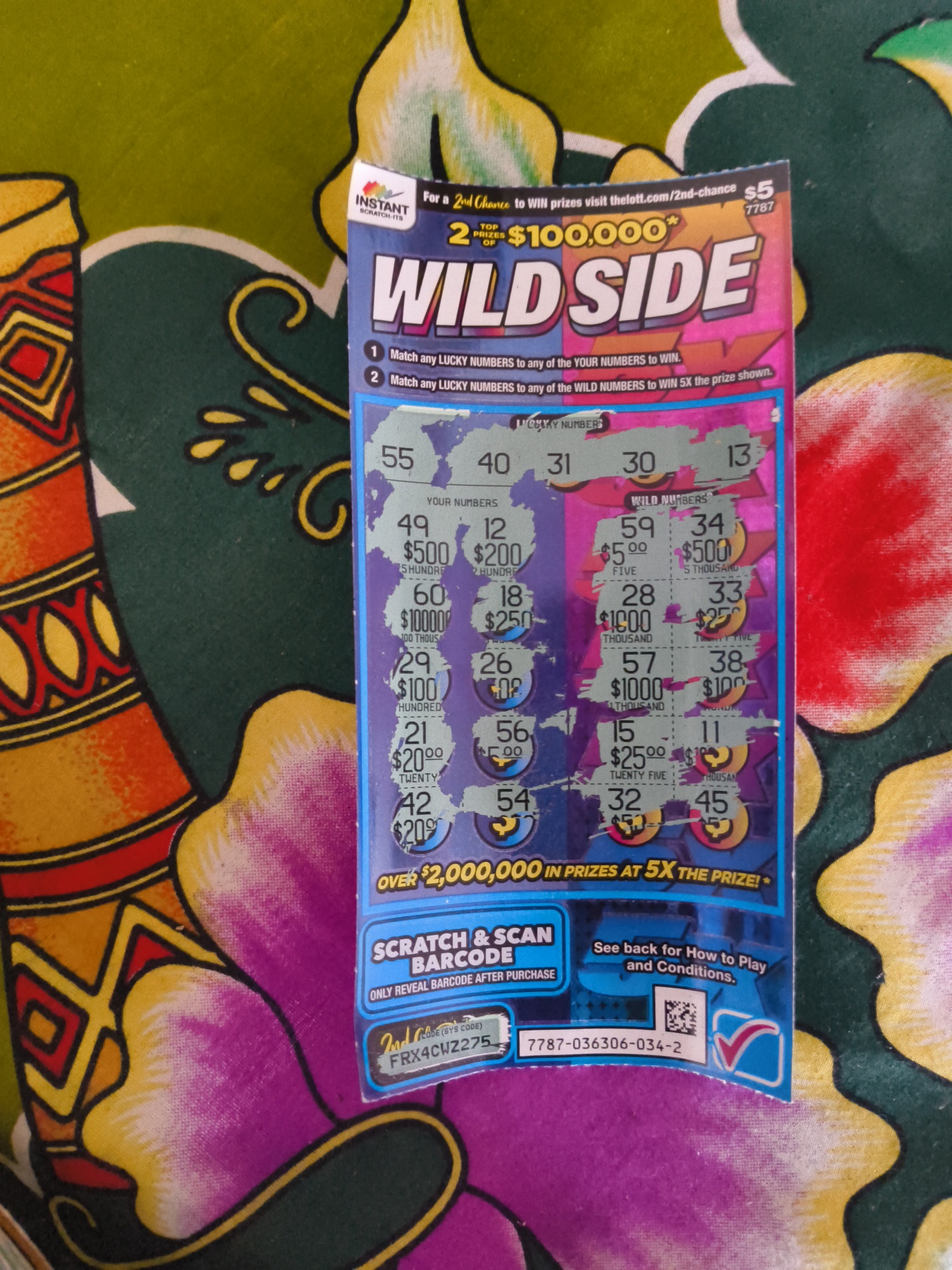 WILD SIDE Scratch Ticket