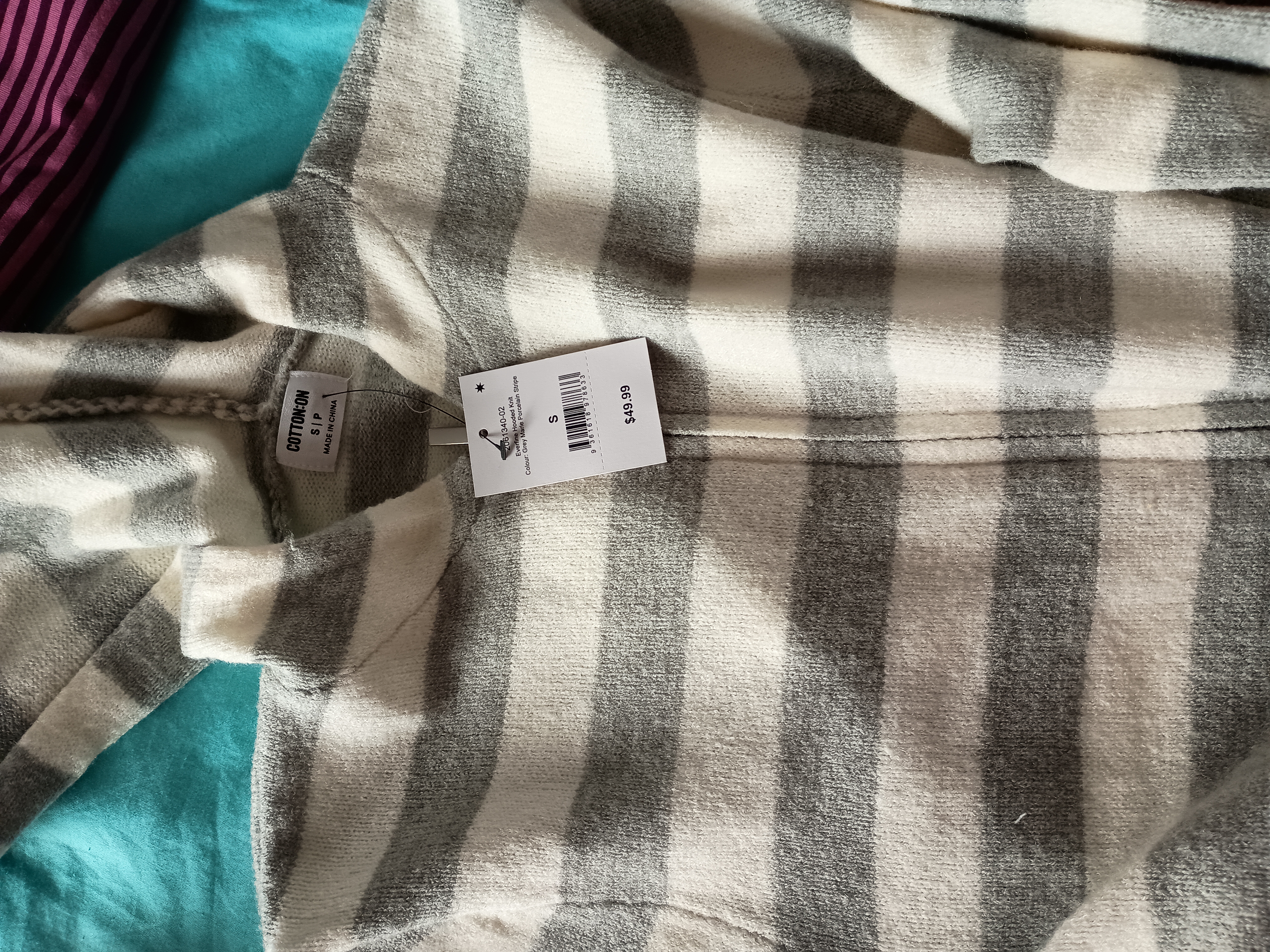 Grey Marle Stripe Top