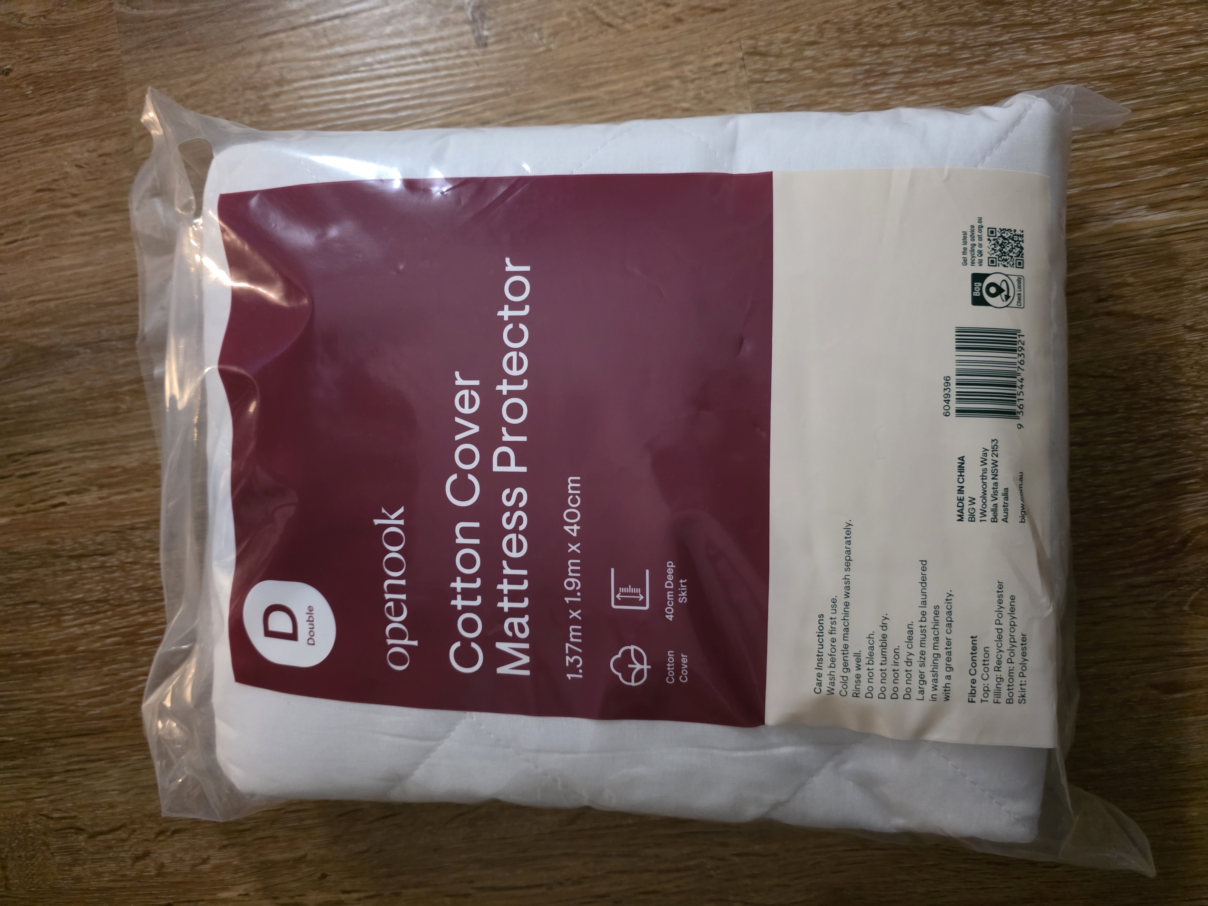 Double Cotton Mattress Protector