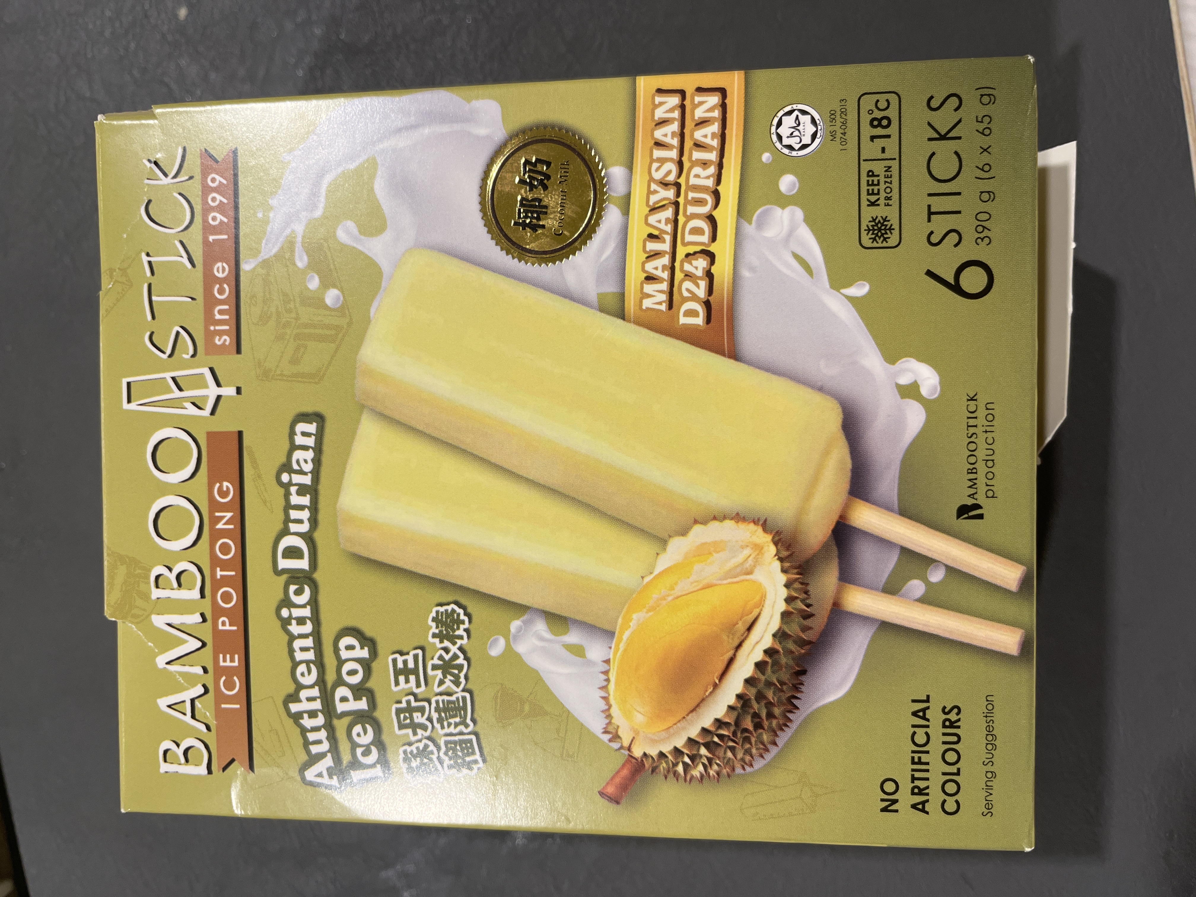 Authentic Durian Ice Pop