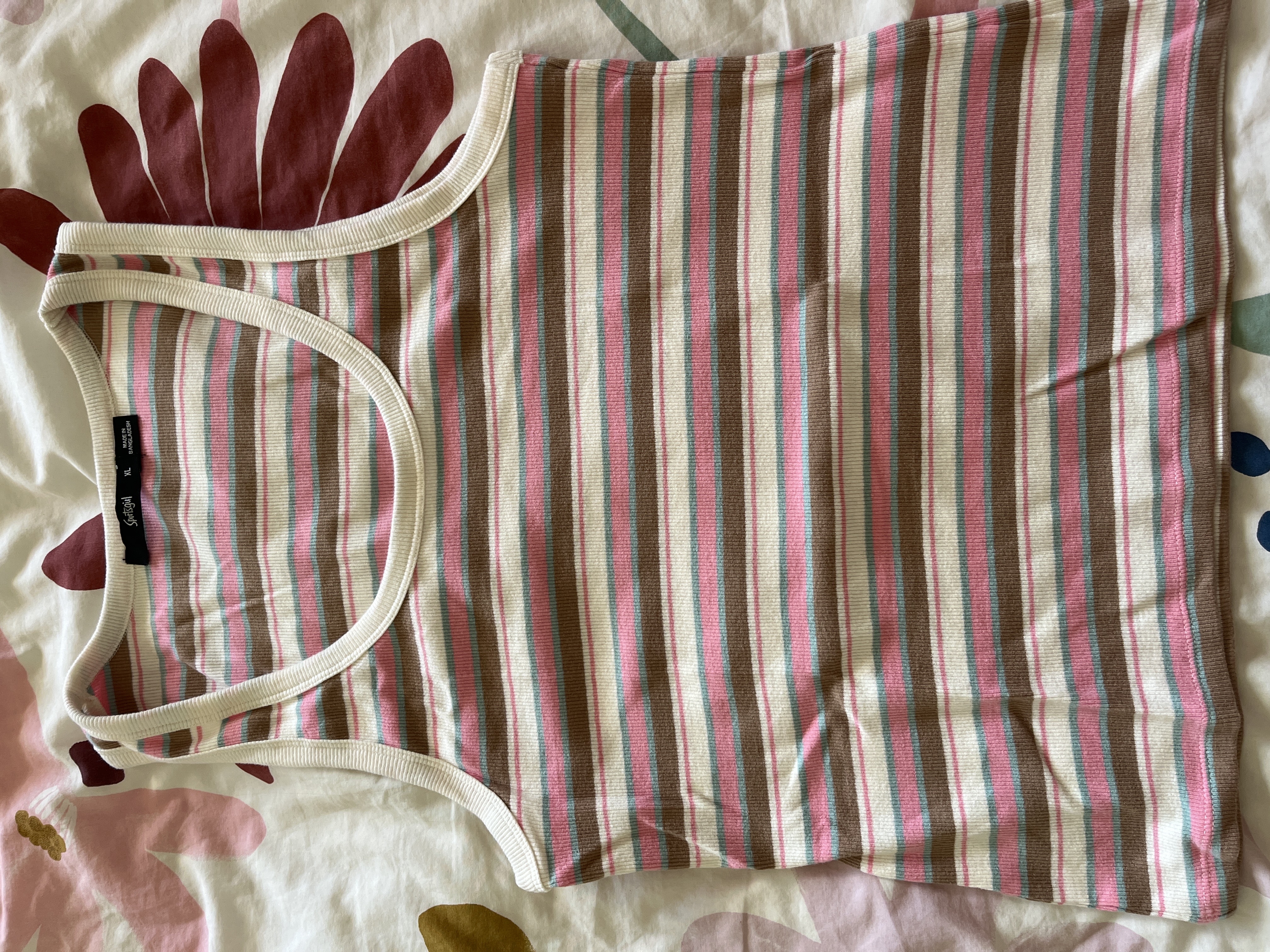 Striped Ribbed Tank Top